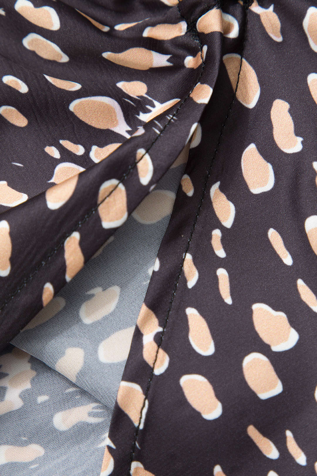 Luipaard Print Rok met Koord en Split