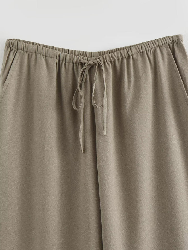 Chic en Ontspannen Linnen Tweedelige Set