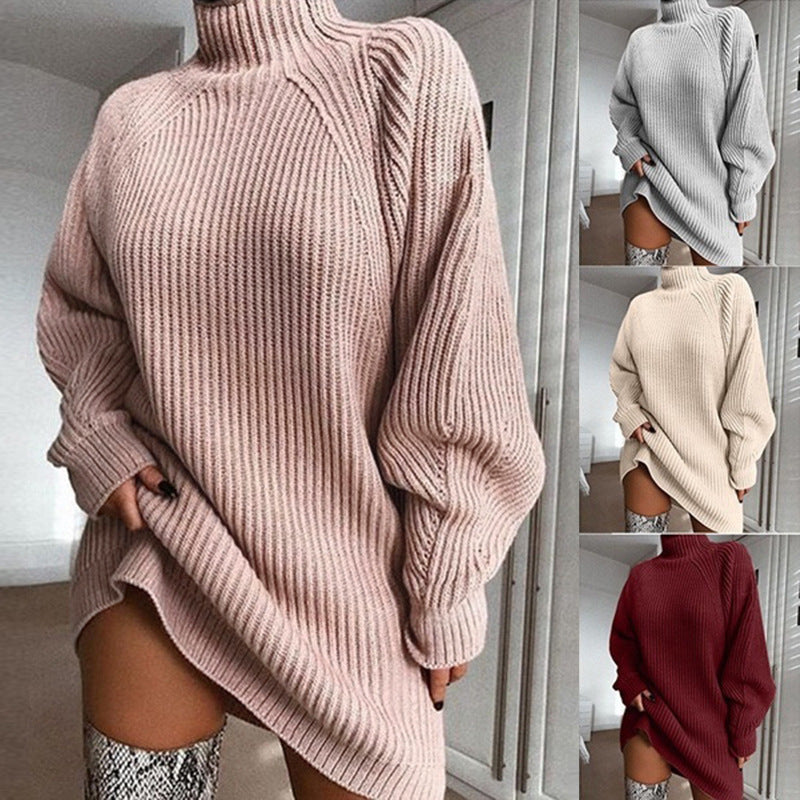 Lange Stoffe Midi jurk met Col voor Dames