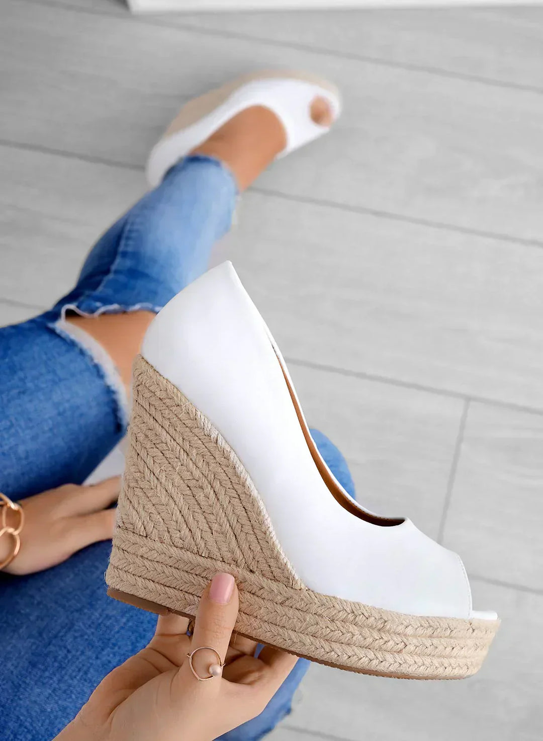 Dames Espadrilles met Sleehak Elegante Zomerstijl