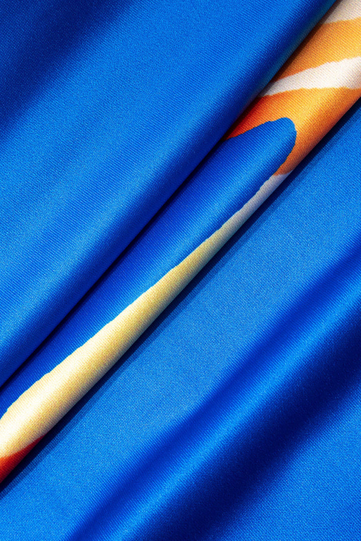 Zonnige Bloemen Strapless Midi Jurk