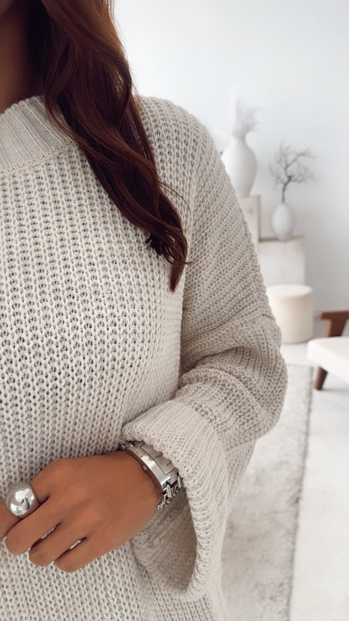 Oversized Trui met Opstaande Kraag