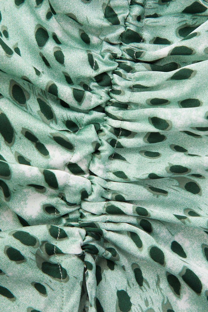 Luipaard Print Rok met Koord en Split