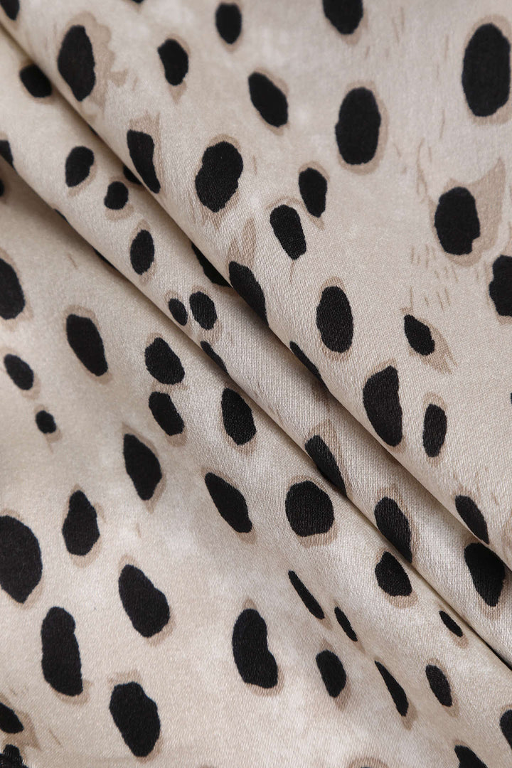 Luipaard Print Rok met Koord en Split