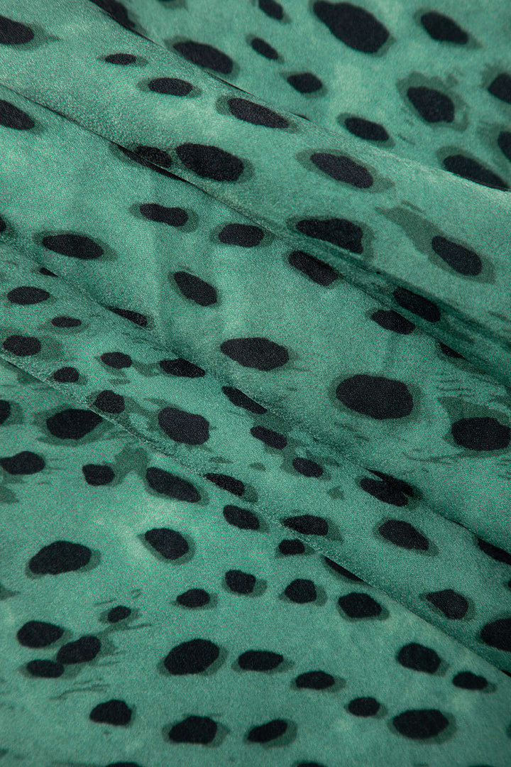 Luipaard Print Rok met Koord en Split