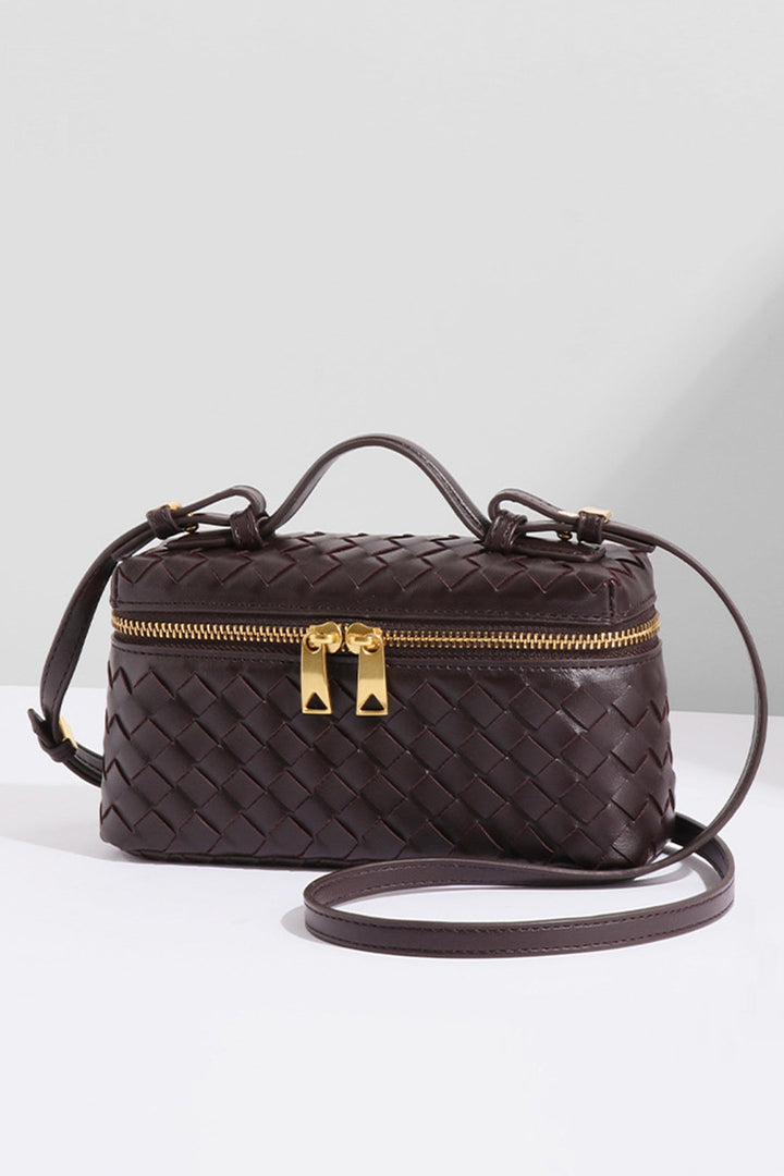 Geweven Metallic Zipper Tote Bag