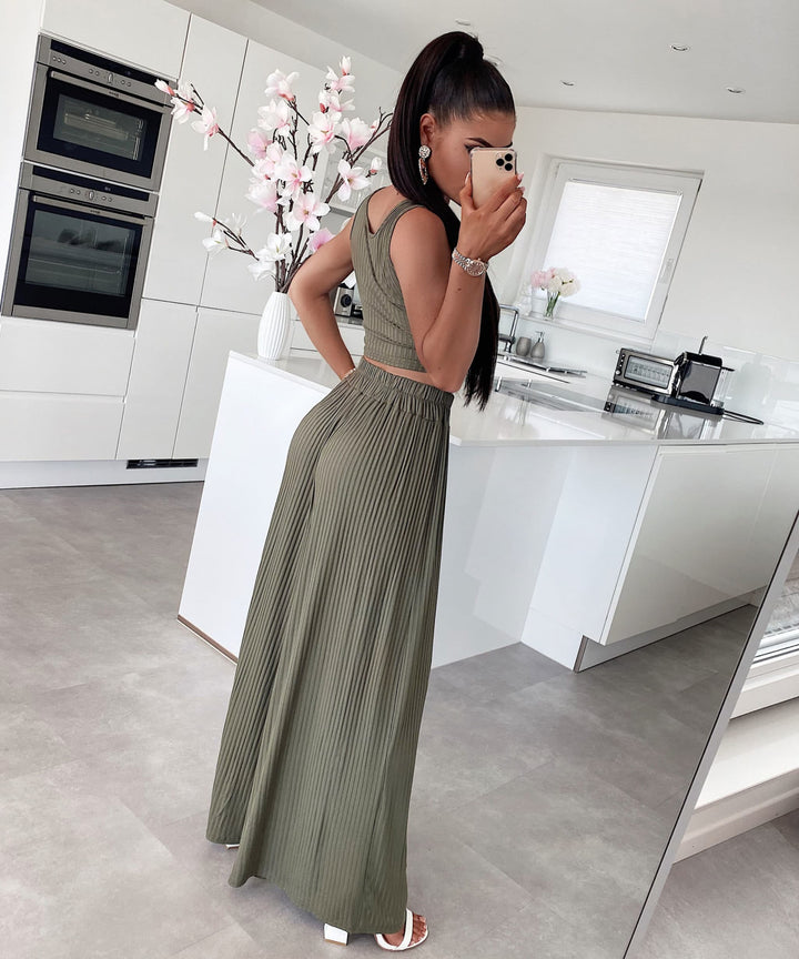 Tweedelige Dames Set Ina Khaki