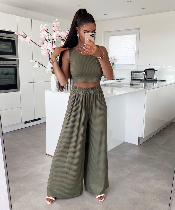 Tweedelige Dames Set Ina Khaki