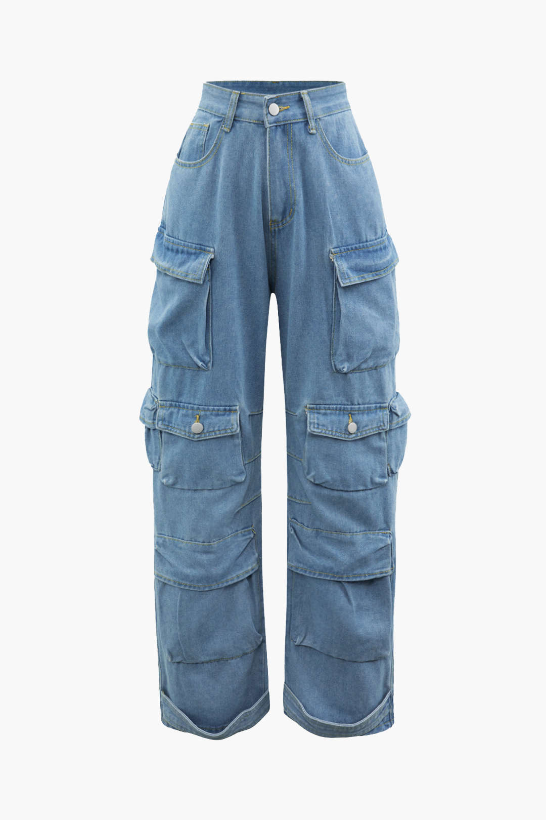 Multi-pocket Wijde Pijpen Cargo Jeans