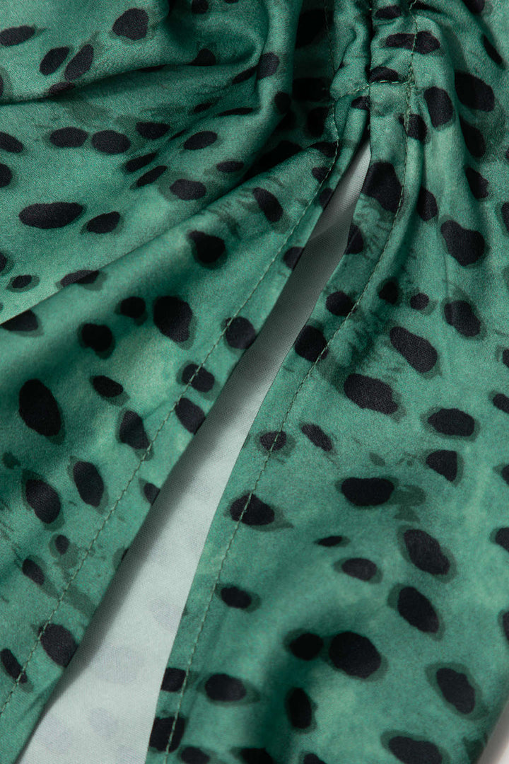 Luipaard Print Rok met Koord en Split