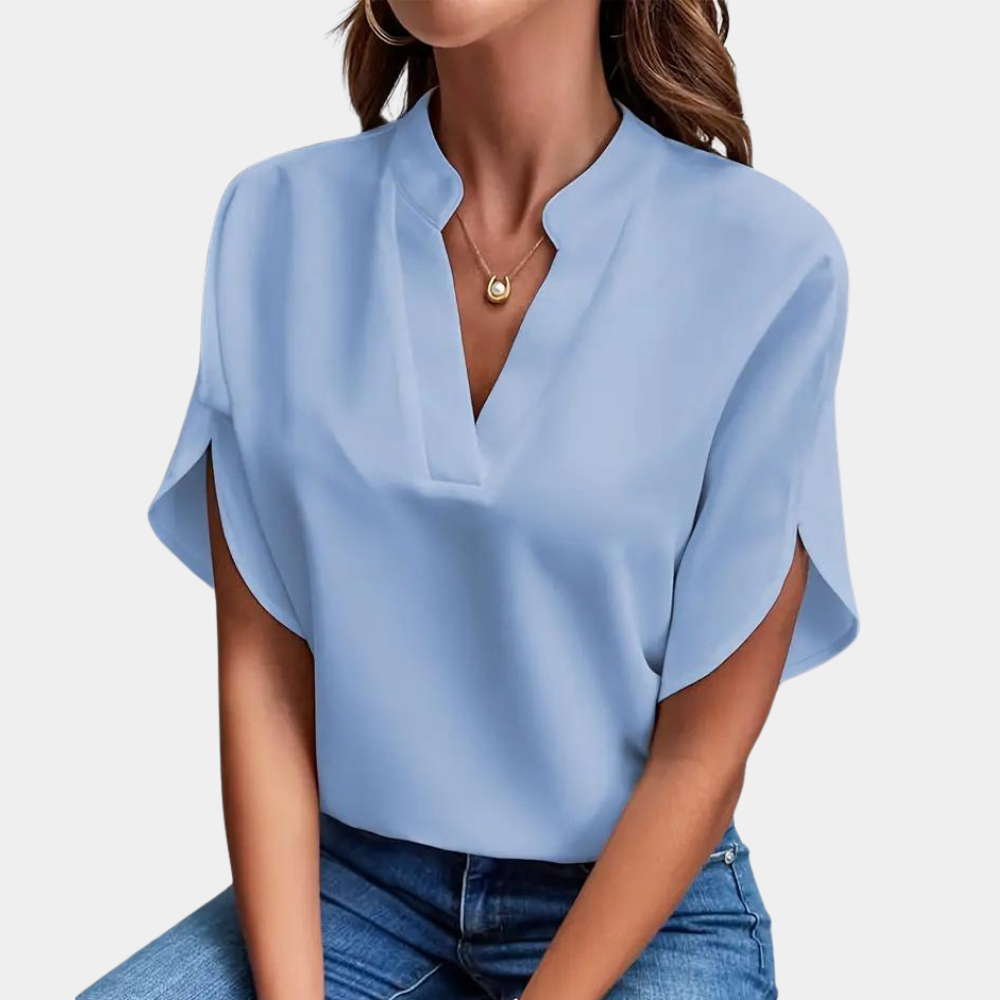 Dames blouse met korte mouw