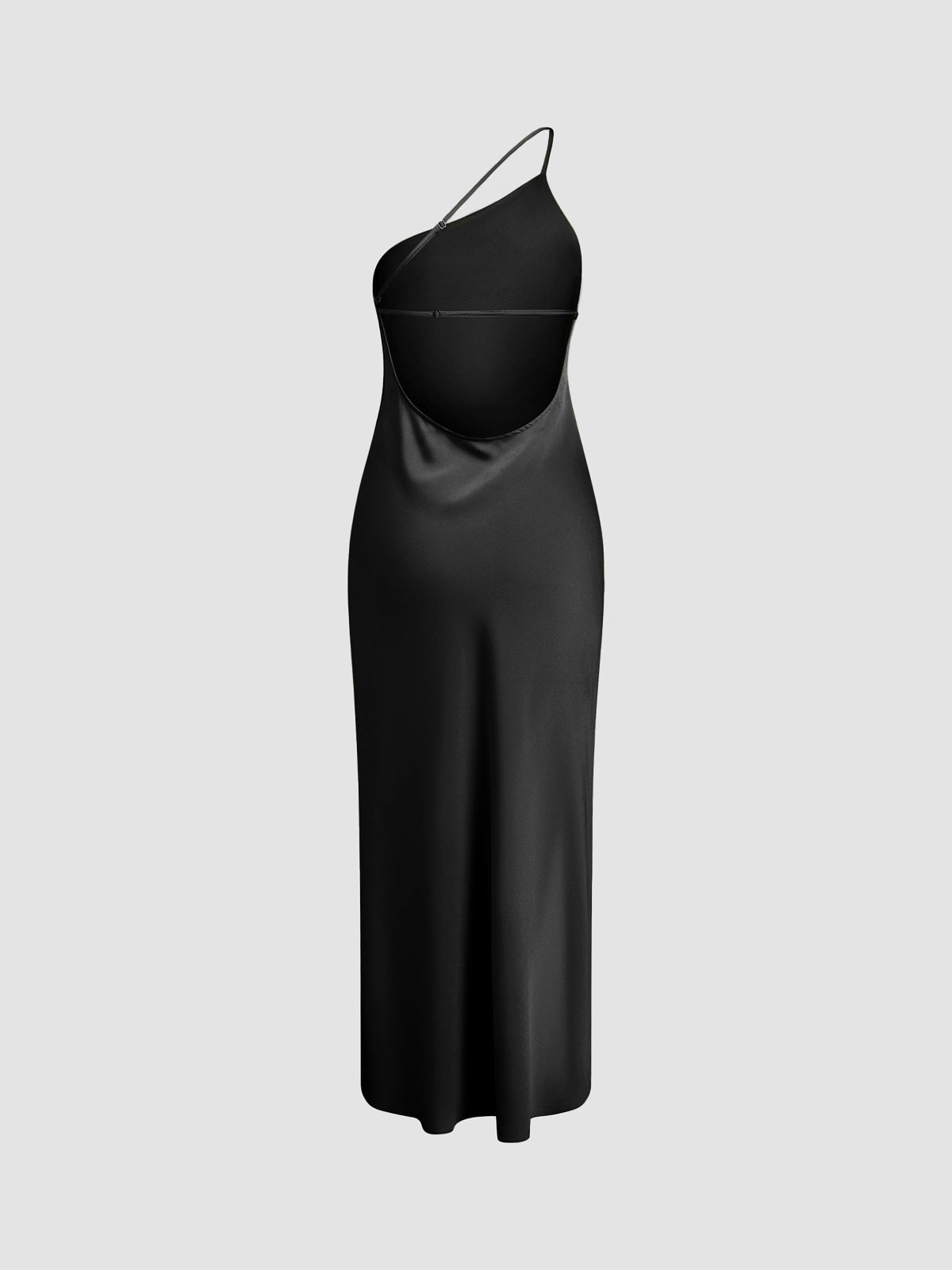 Open Back Satin Split Lange Jurk