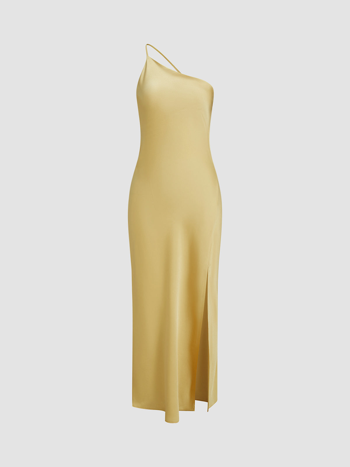 Open Back Satin Split Lange Jurk