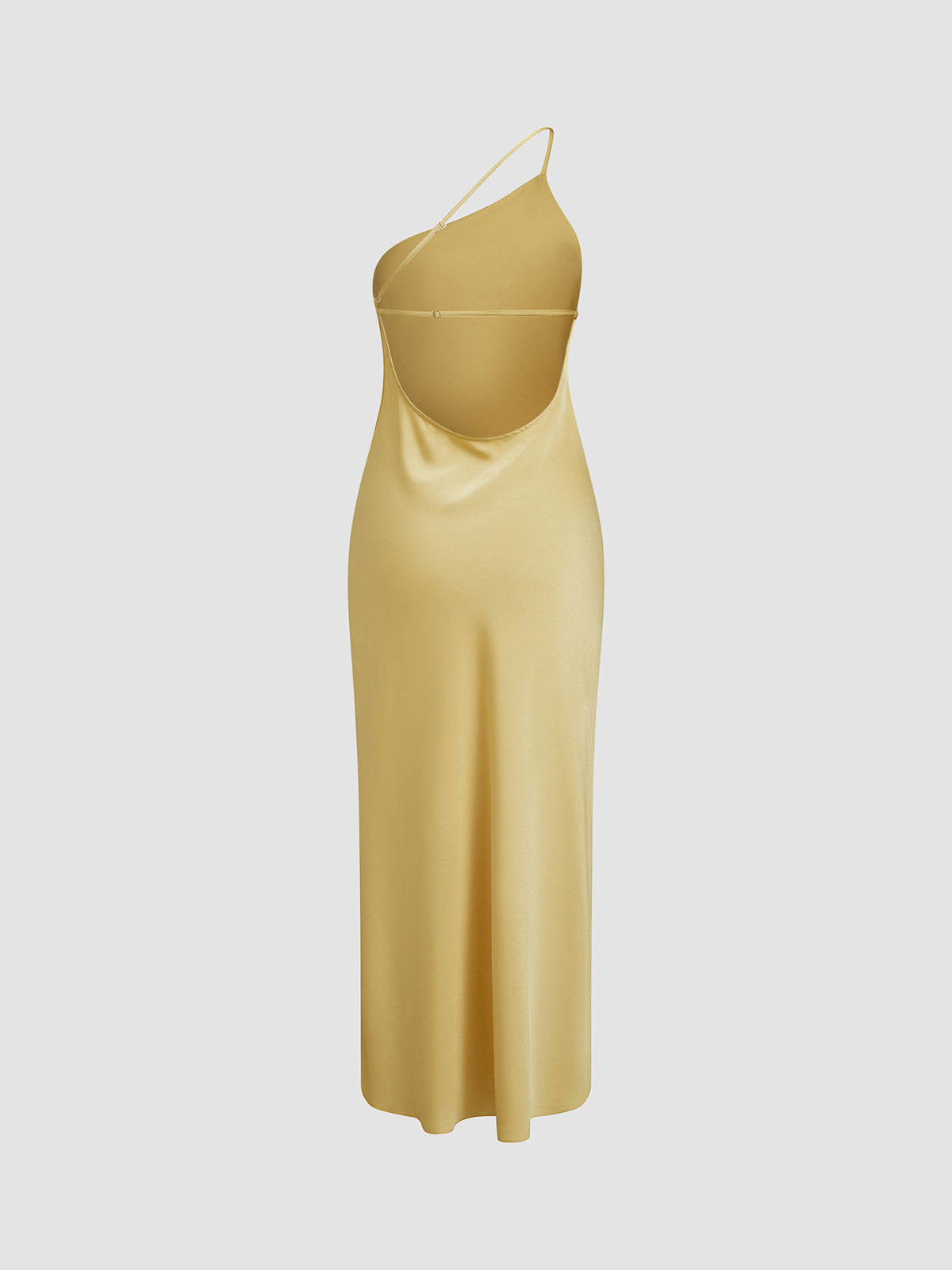 Open Back Satin Split Lange Jurk