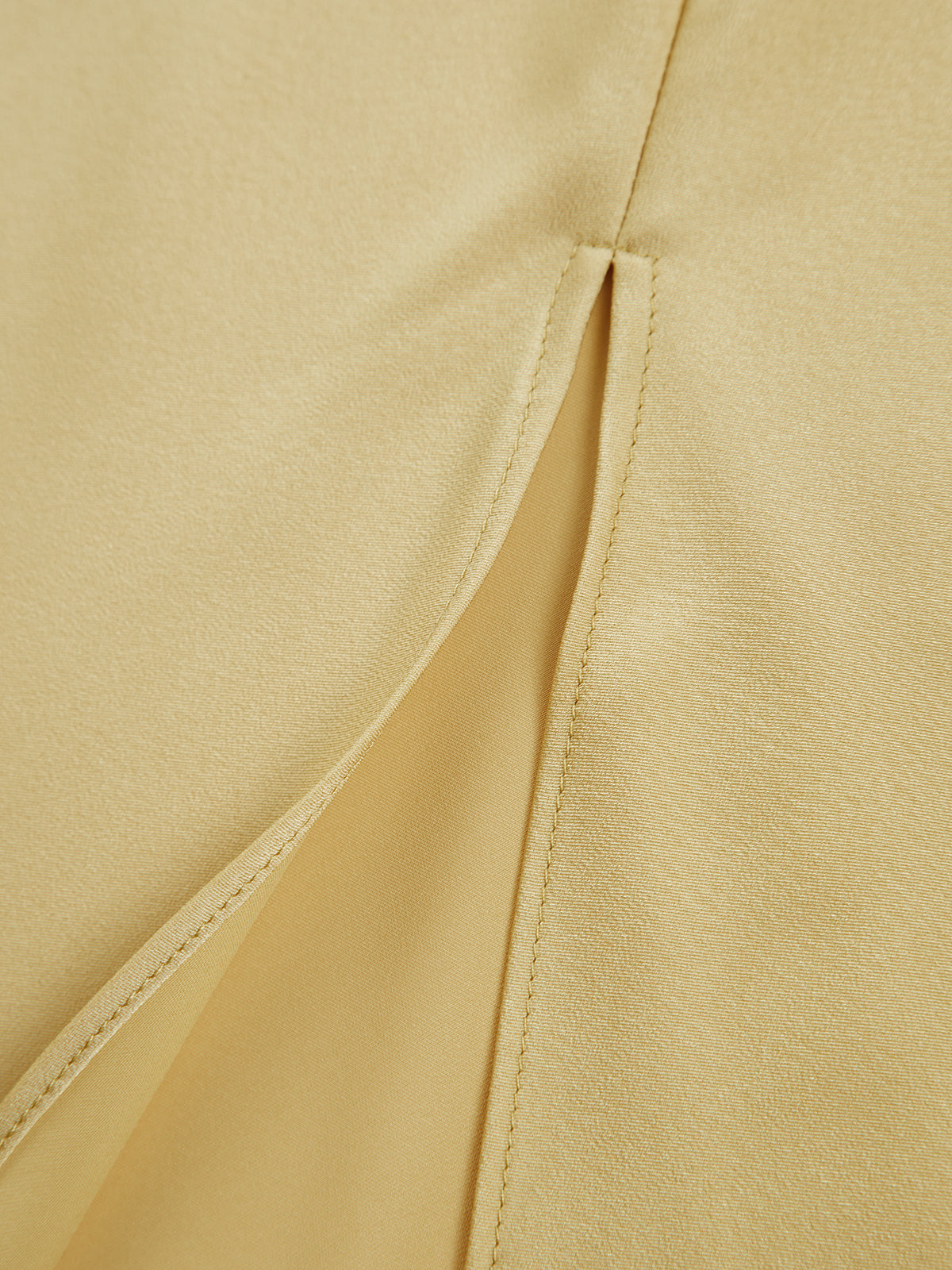Open Back Satin Split Lange Jurk
