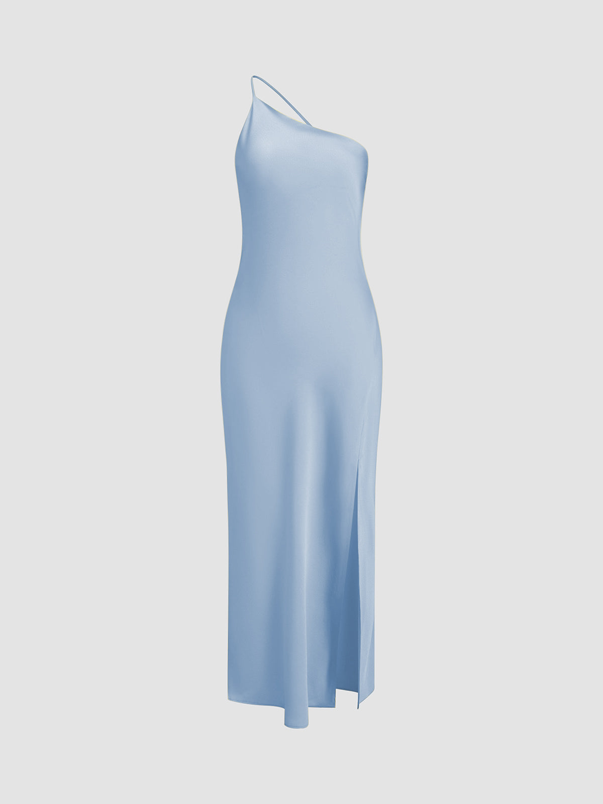 Open Back Satin Split Lange Jurk