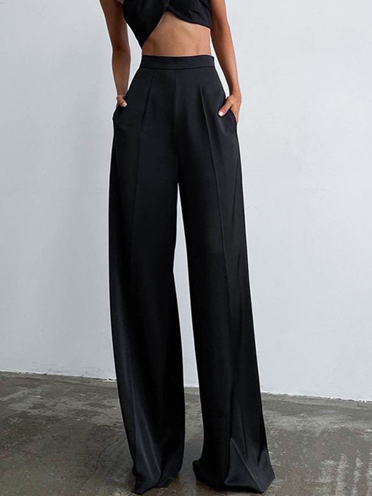 Oversized Satijnen Wijde Broek