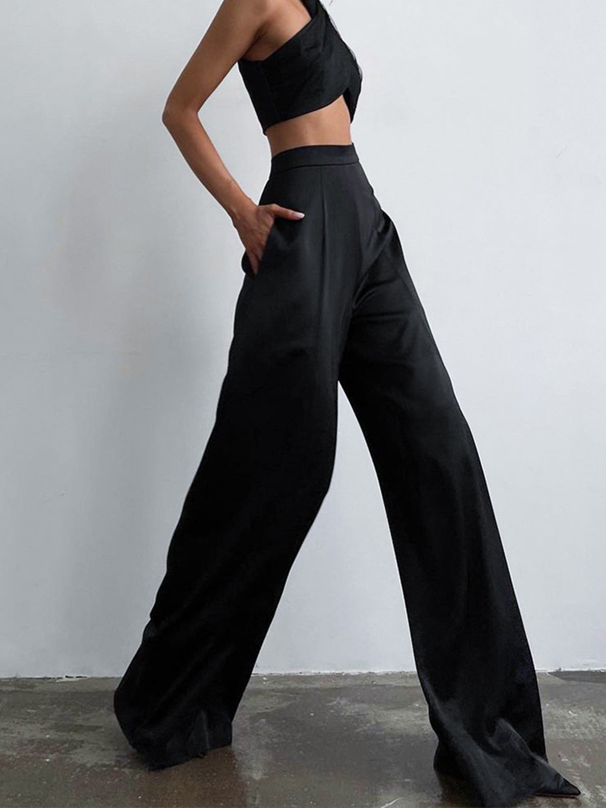 Oversized Satijnen Wijde Broek