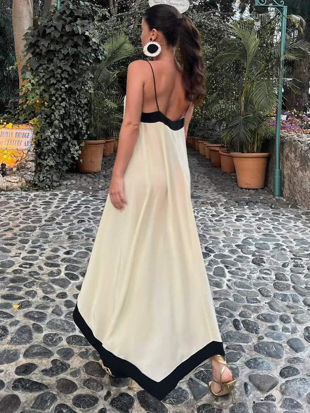 Sicily Aesthetiek Slip Lange Jurk