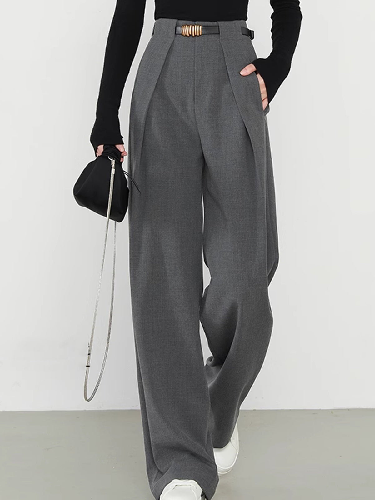 Rechte Broek met Elegante Zakken