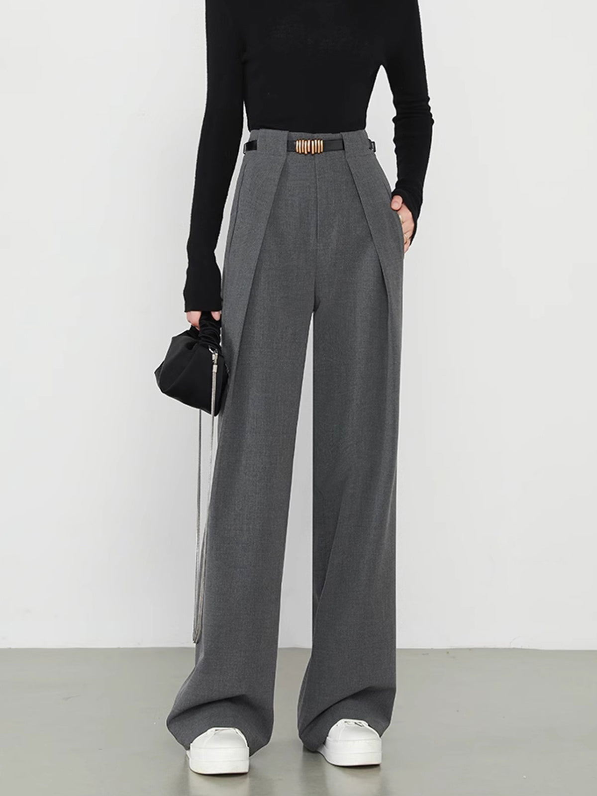 Rechte Broek met Elegante Zakken