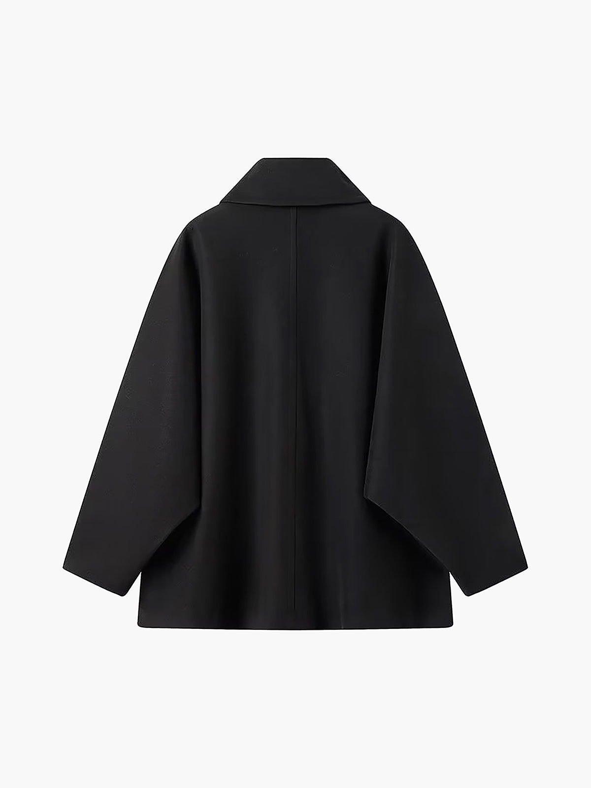 Effen Oversized Jas met Knopen en Zakken