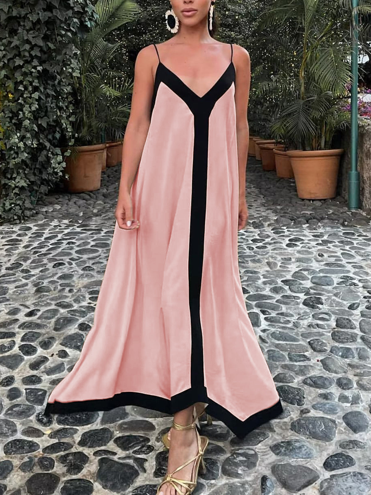 Sicily Aesthetiek Slip Lange Jurk