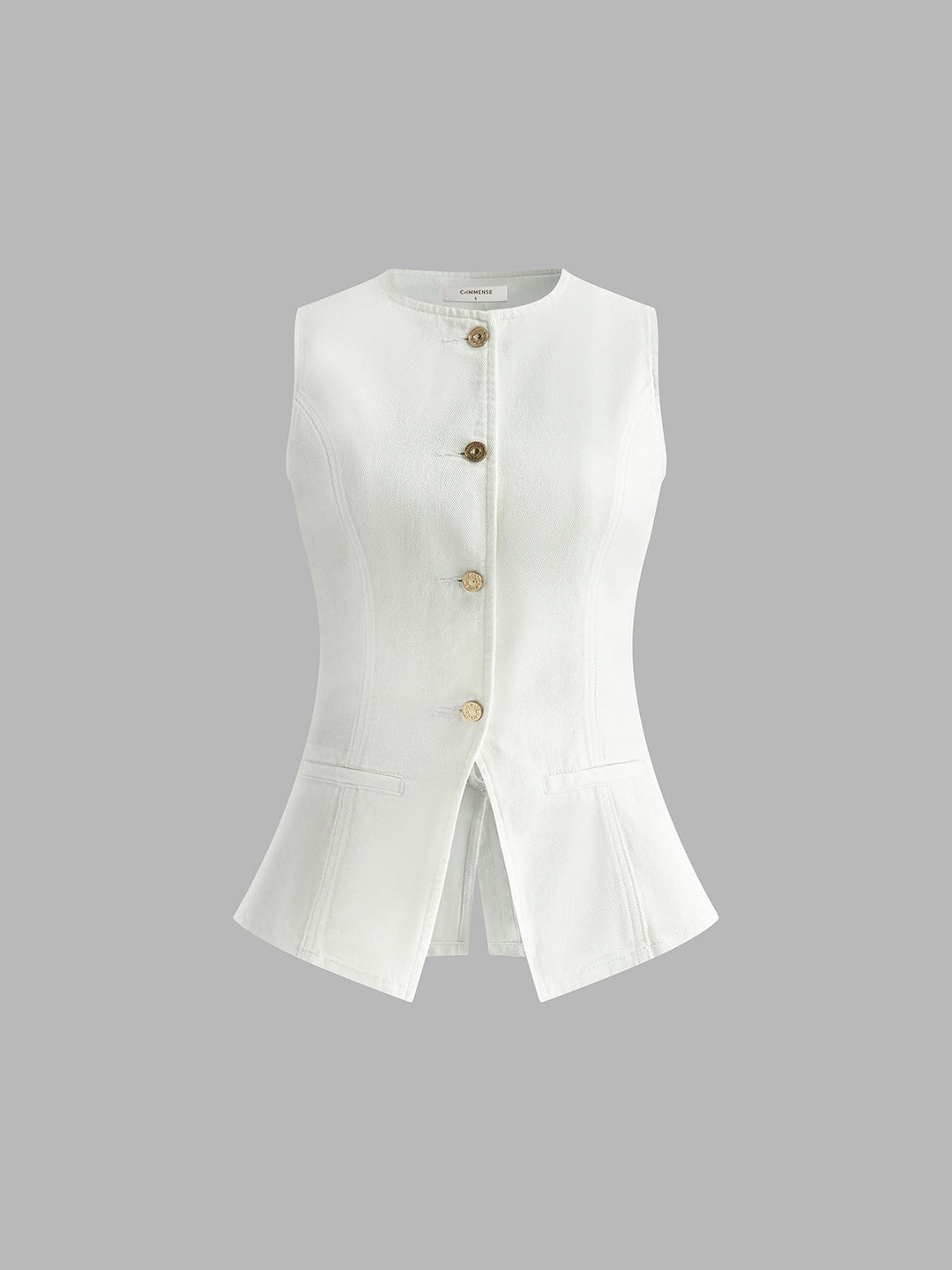 Denim Top met Shorts Set