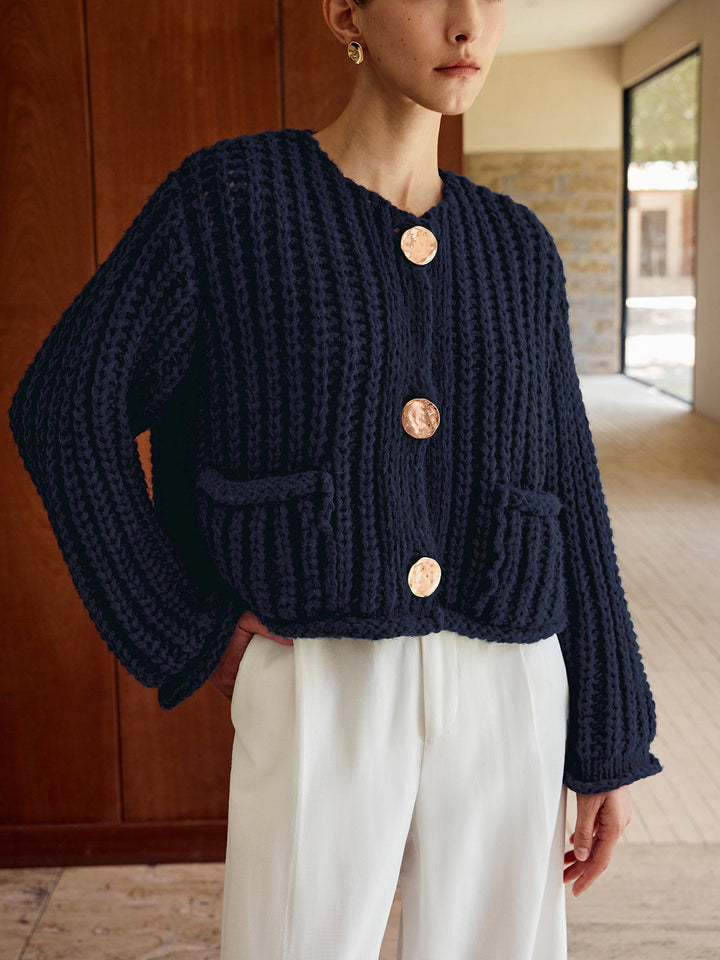 Gebreide Cardigan met Knopen