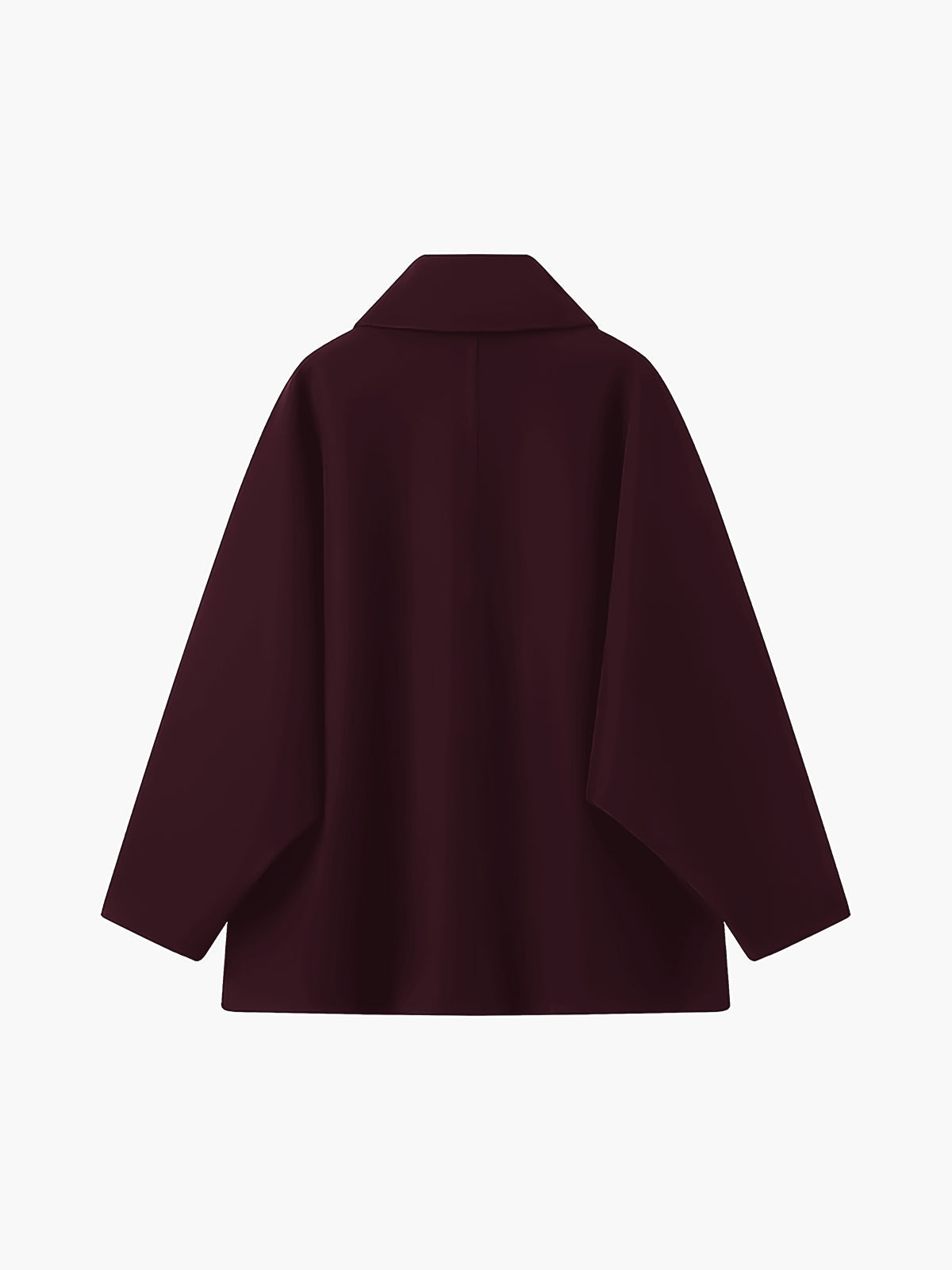 Effen Oversized Jas met Knopen en Zakken