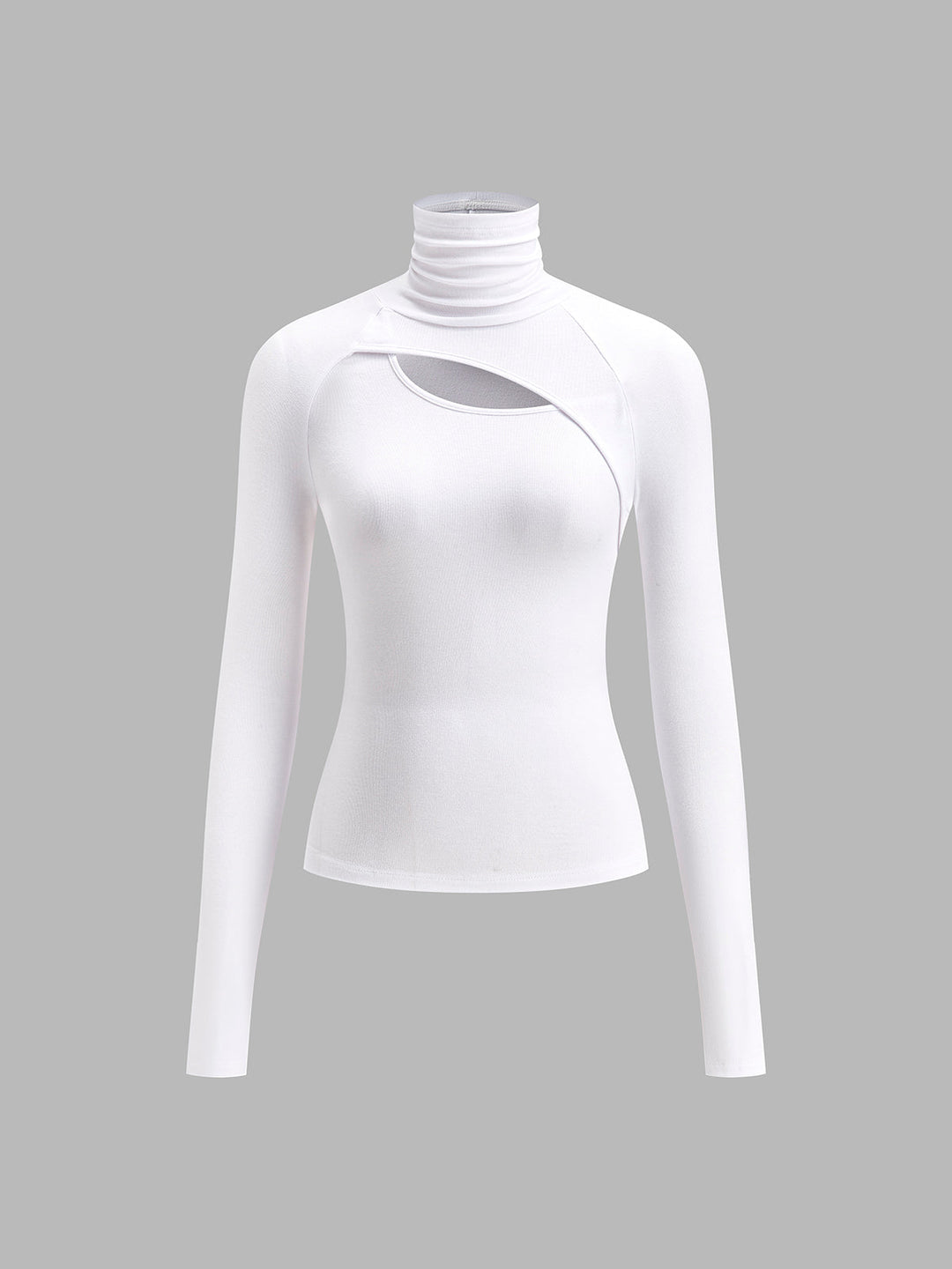 Cut-out Turtleneck Top