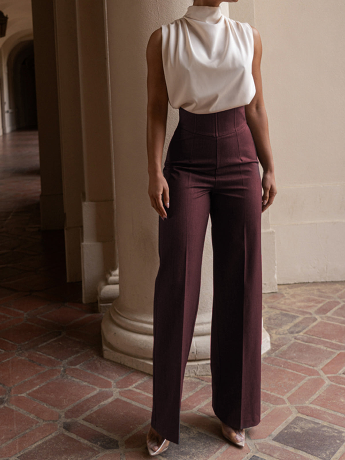 Hoge Taille Broek Straight
