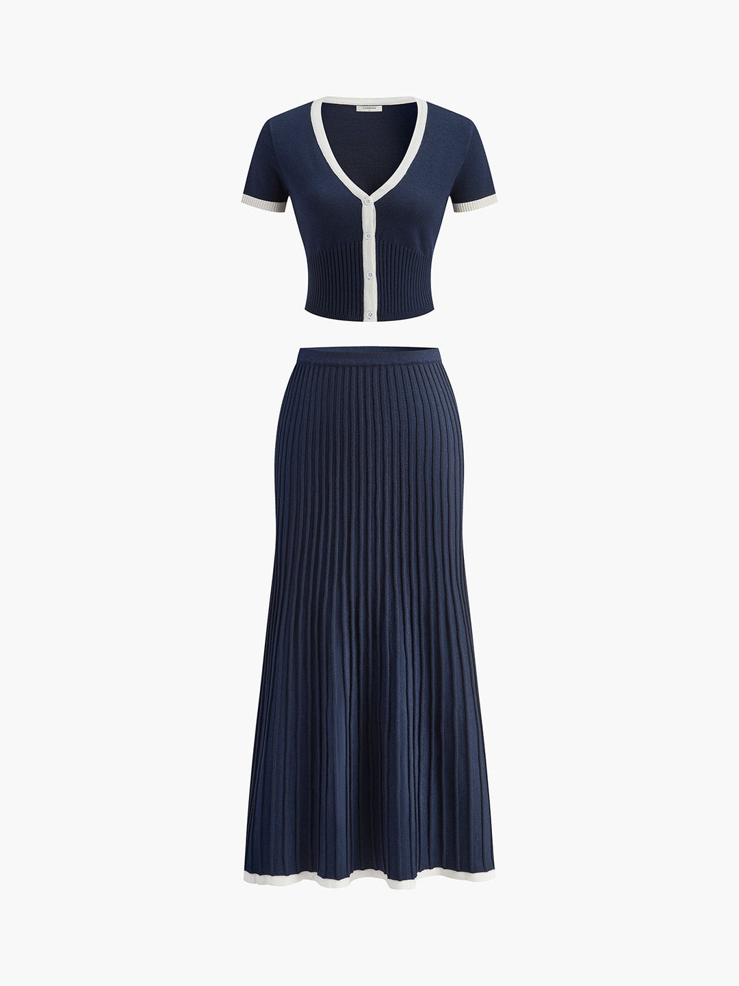 Contrast Trim Trui Rok Set