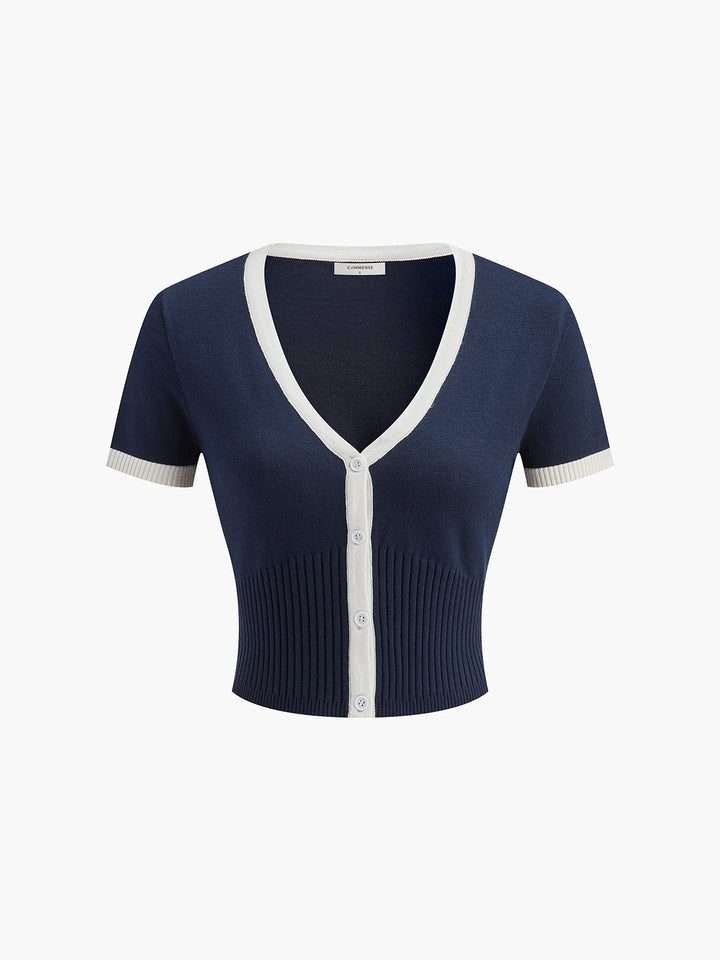 Contrast Trim Trui Rok Set