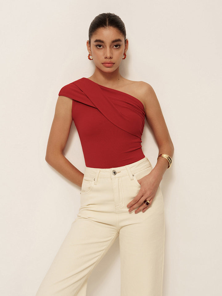 Halslijn Mouwloze Jersey Top