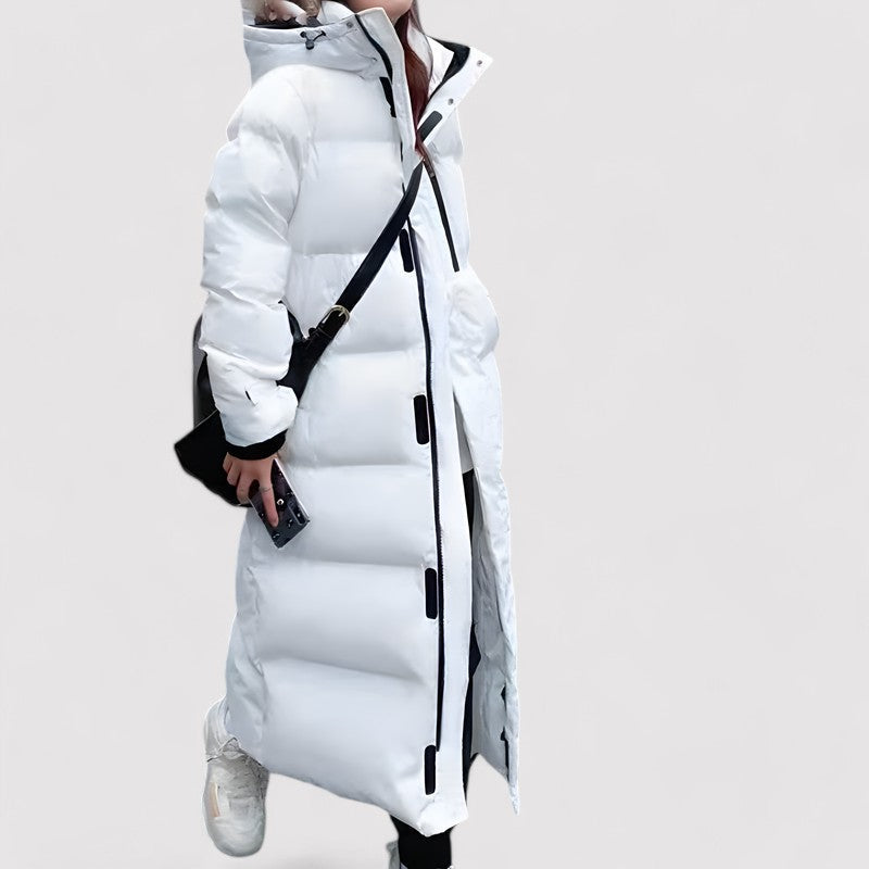 Dames Puffer Jas Lang Met Rits | Winter