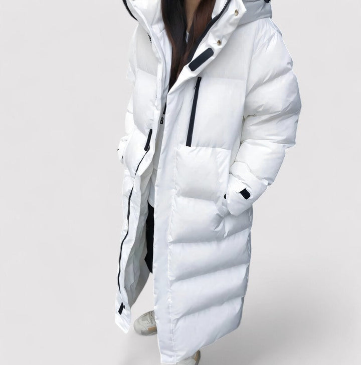 Dames Puffer Jas Lang Met Rits | Winter