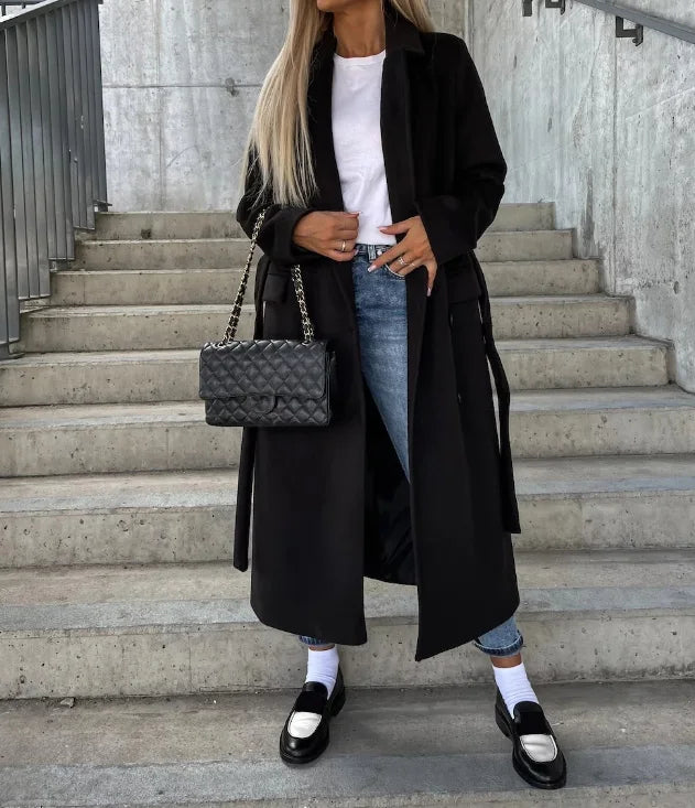 Dames Winterjas Lang Met Tailleceintuur | Classic