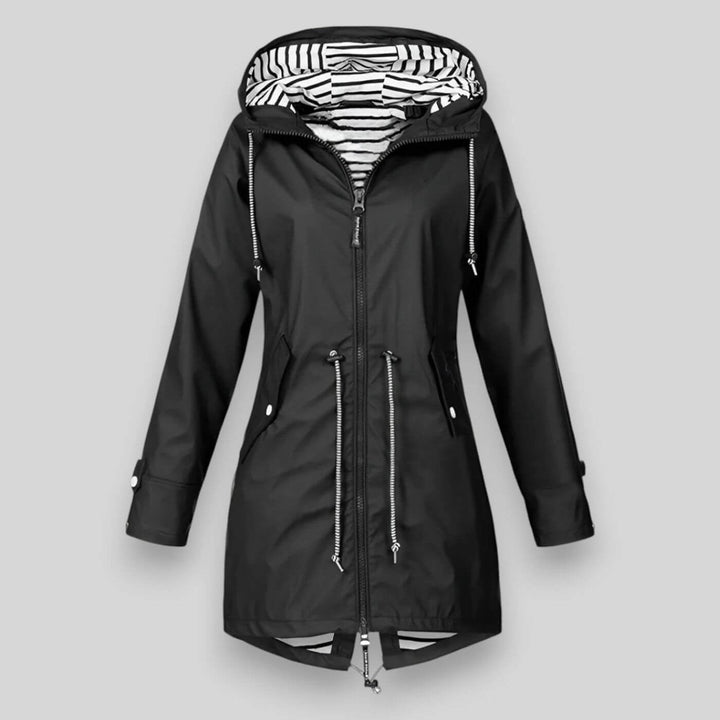 Dames regenjas winter Met Trekkoord Taille | Lang