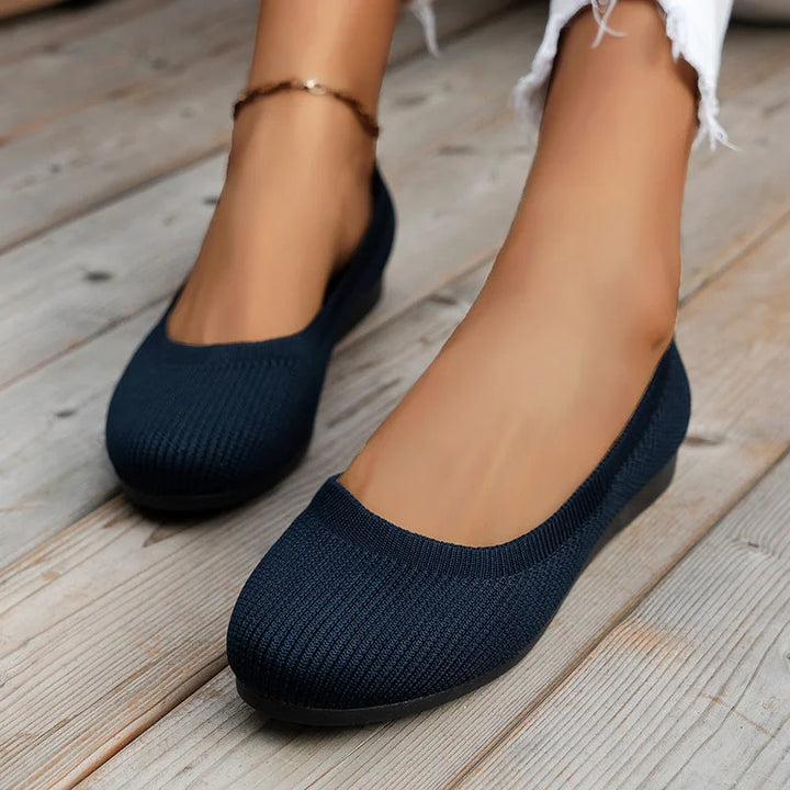 Dames comfort schoenen met ronde neus | Flats