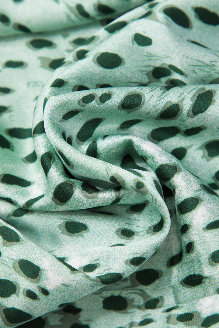 Luipaard Print Rok met Koord en Split