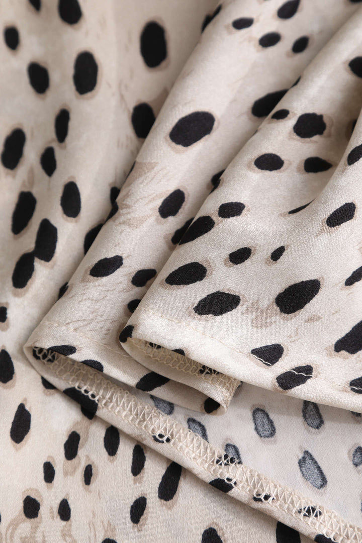 Luipaard Print Rok met Koord en Split