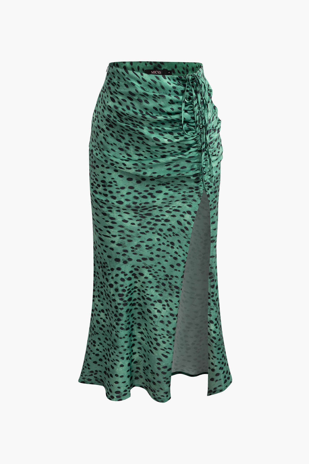 Luipaard Print Rok met Koord en Split