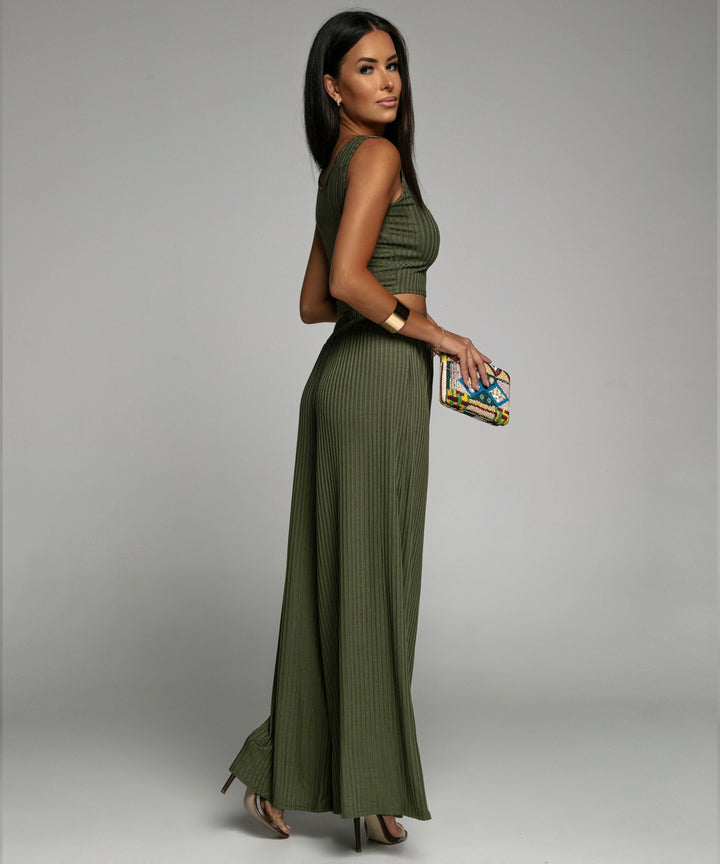 Tweedelige Dames Set Ina Khaki