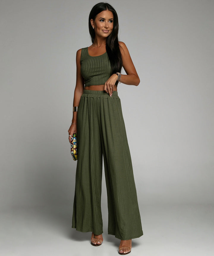 Tweedelige Dames Set Ina Khaki